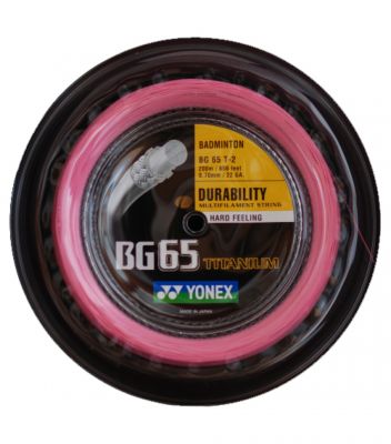 Bobine Yonex BG65 Ti rose - 200m