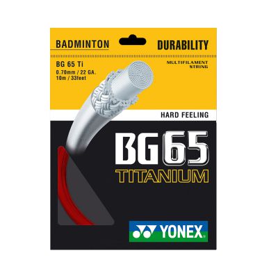 Cordage Yonex BG65 Ti rouge - 10m