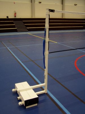 Poteaux de badminton sur embase � comp�tition r�gionale
