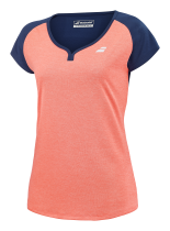 T-shirt Babolat Play Cap Sleeve Women - orange bleu