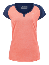 T-shirt Babolat Play Cap Sleeve Women - orange bleu
